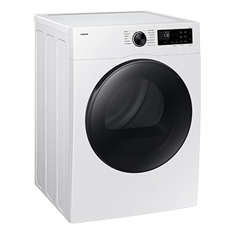 Laundry Dryer with Sensor Dry and Reversible Door L-Perspective White 