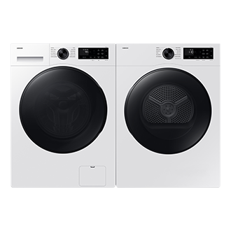 Laundry Dryer with Sensor Dry and Reversible Door Front-Pair White 