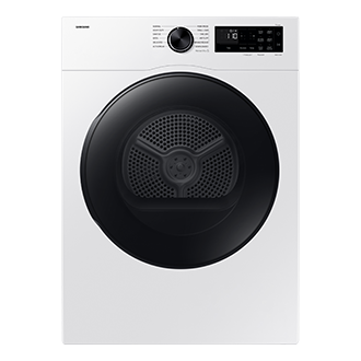 Laundry Dryer with Sensor Dry and Reversible Door Front White 
