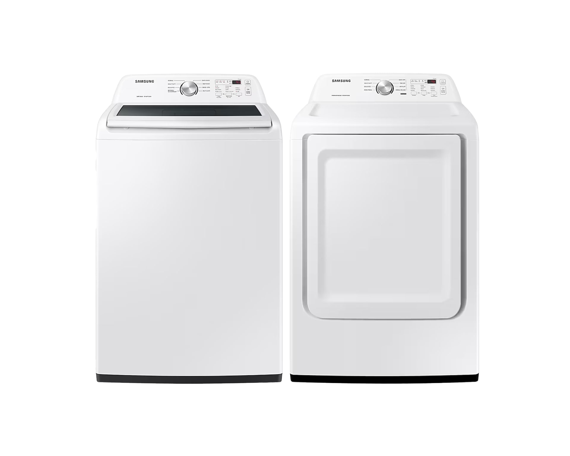 Image of Samsung 5.0 Cu.Ft. Top Load Washer with ActiveWave&trade; Agitator and 7.2 Cu.Ft. Electric Dryer with Sensor Dry Pair