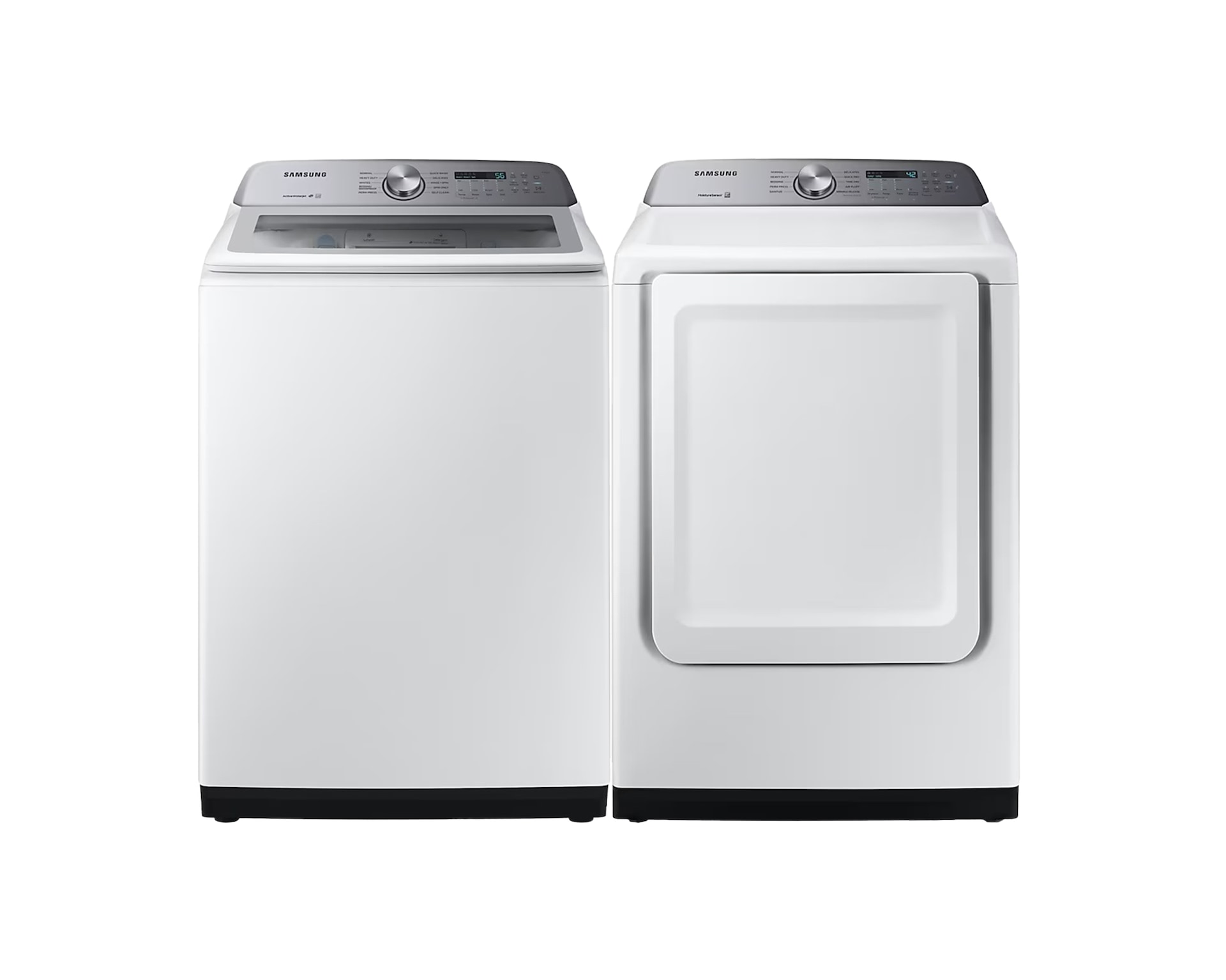 Image of Samsung 5.8 Cu.Ft. Top Load Washer with EZ Access Drum and 7.4 Cu.Ft. Electric Dryer with Energy Star Certification Pair