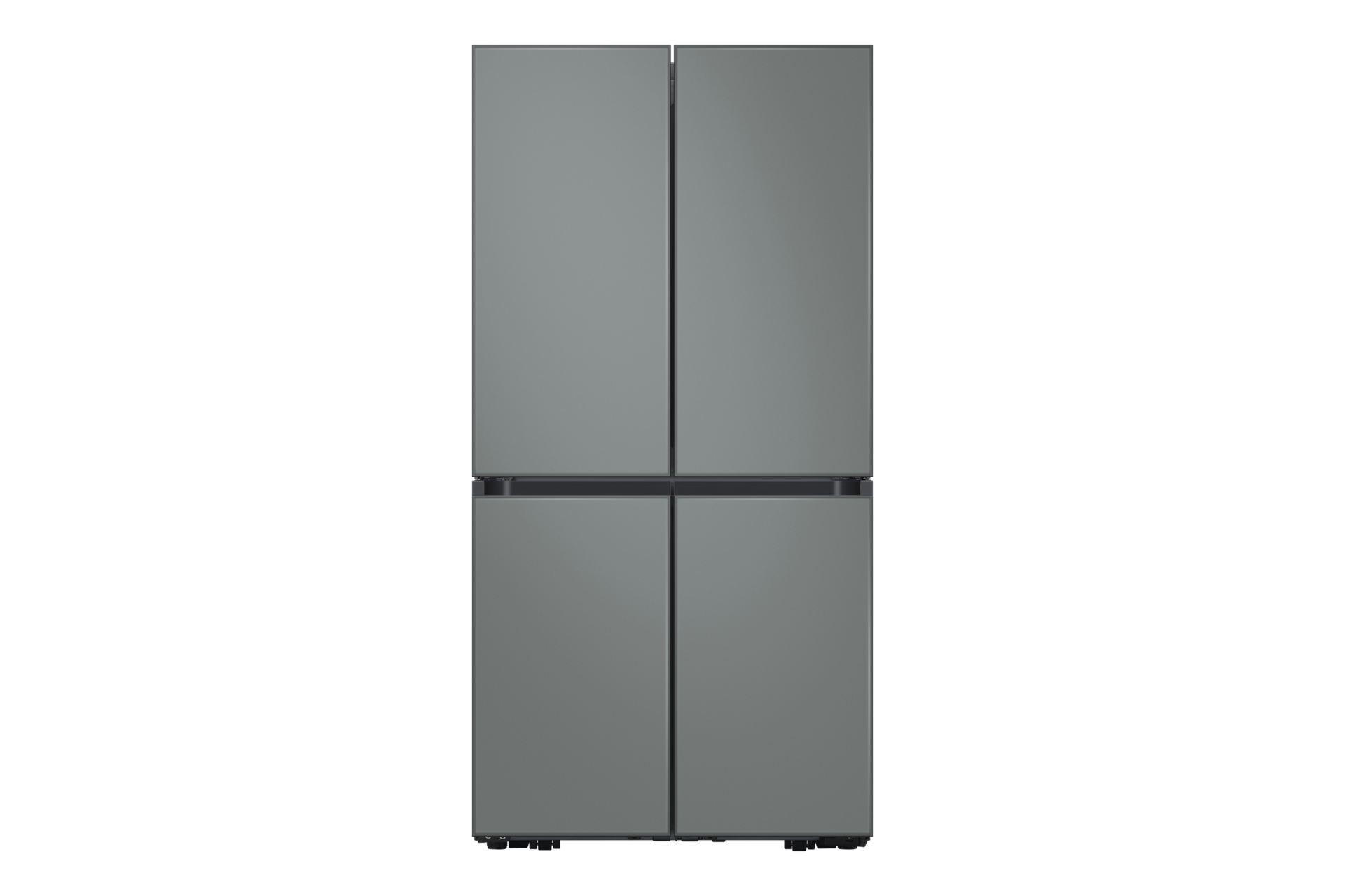 Image of Samsung 29 cu.ft. BESPOKE 36  4-Door Flex French Door Refrigerators with Gray Matte Glass Panel