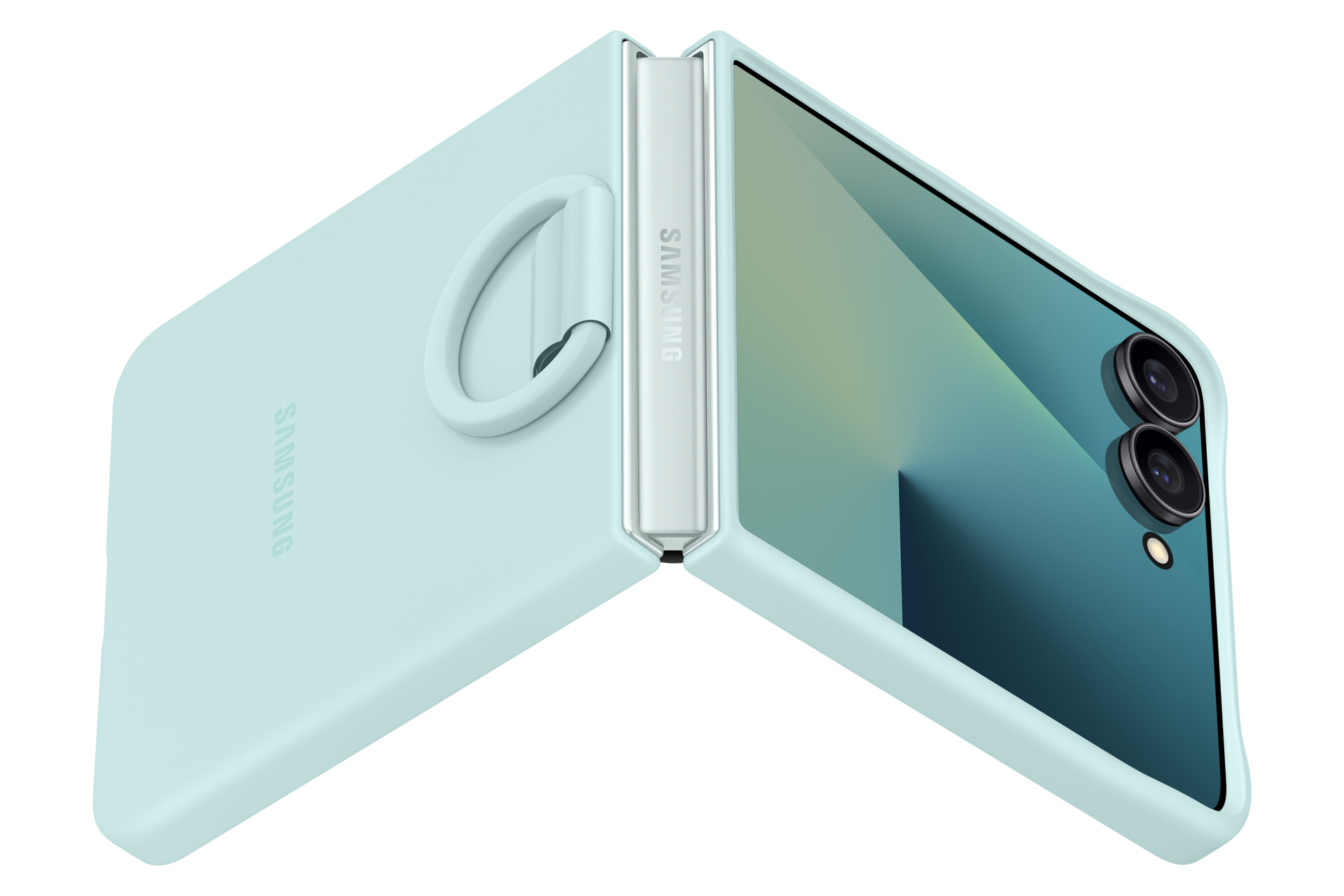 Galaxy Z Flip7 Ring Case (Silicone, Mint) | Samsung Canada