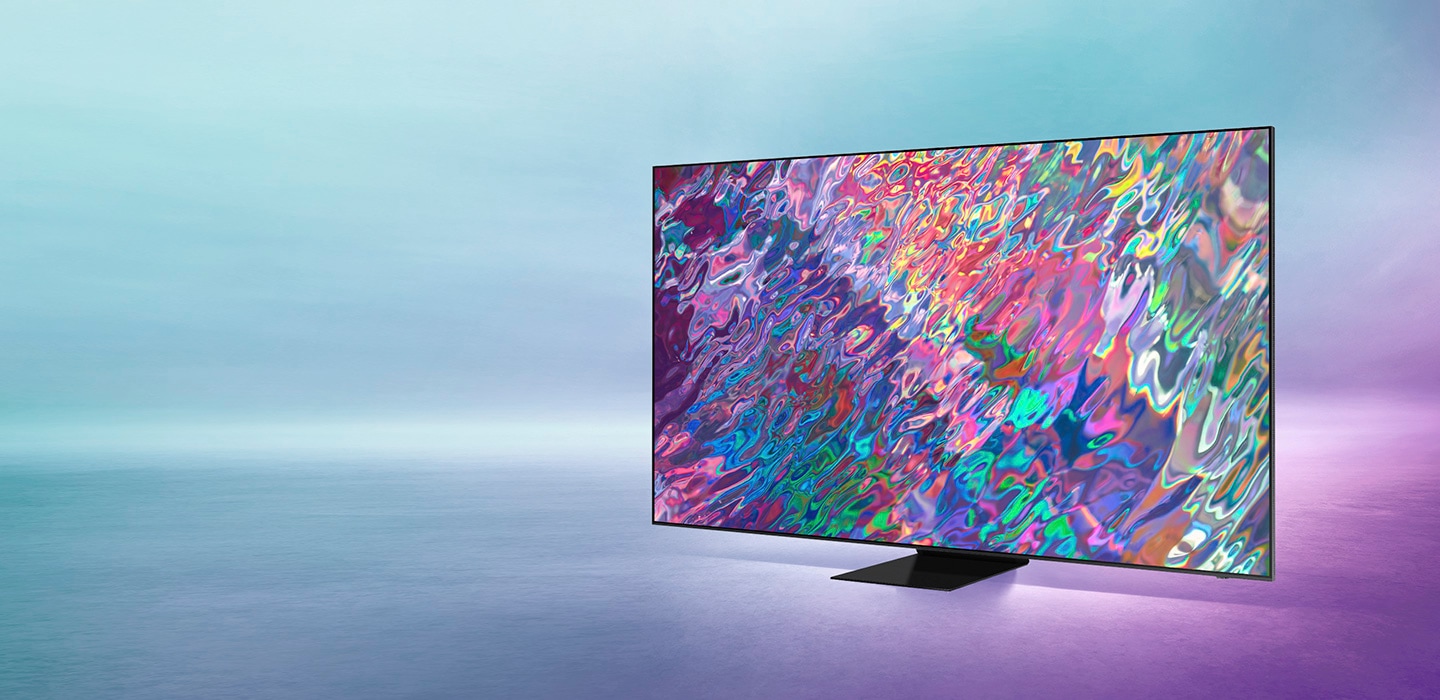 QN100B displays intricately blended color graphics which demonstrate long-lasting colors of Quantum Dot technology.