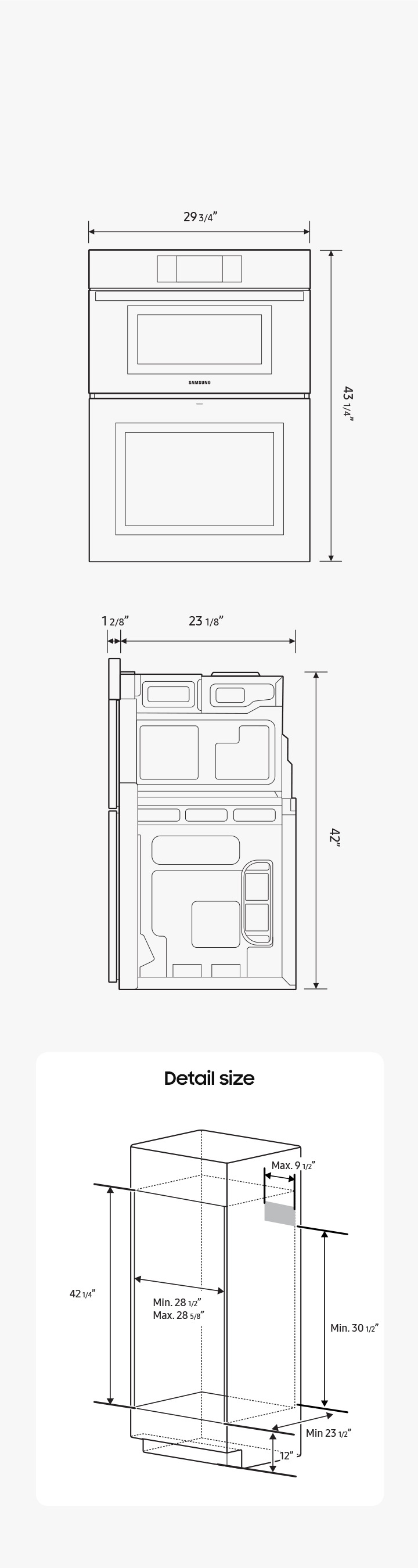 NQ70CB700D12AA by Samsung - Bespoke 30 Microwave Combination Wall Oven  with with Flex Duo™ in White Glass