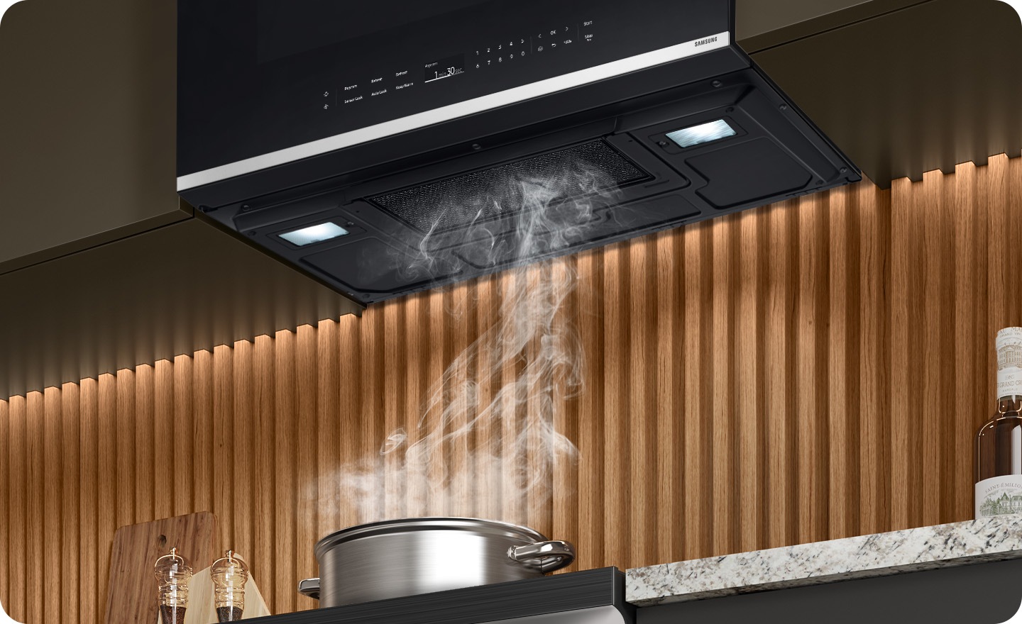 Cleans & refreshes the kitchen air fast