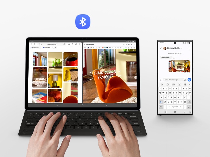 Galaxy Tab S9+/S9FE+/S10+ Book Cover Keyboard Slim AI Key
