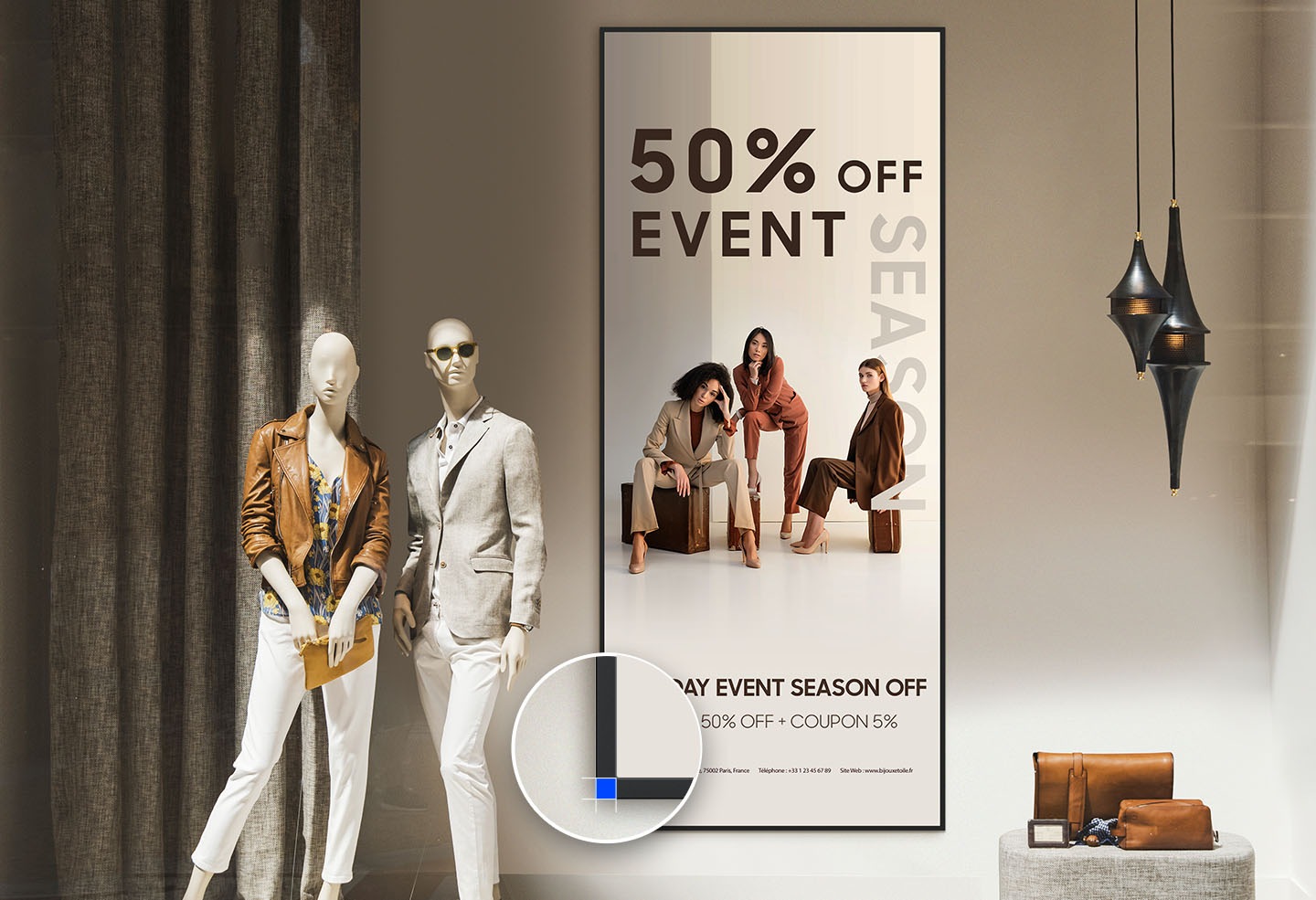 Clean visuals in landscape or portrait mode