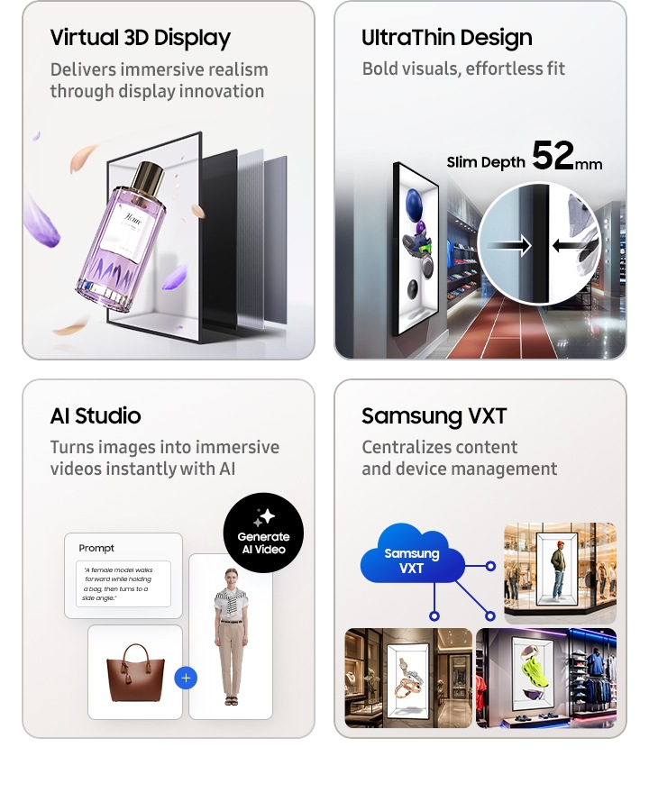 Spatial Signage 32 inch SMHX-P LH32SMHPBGCXZA | Samsung Canada