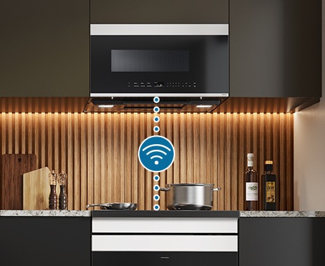 Save time and effort controlling the Over-the-range Microwave’s hood.