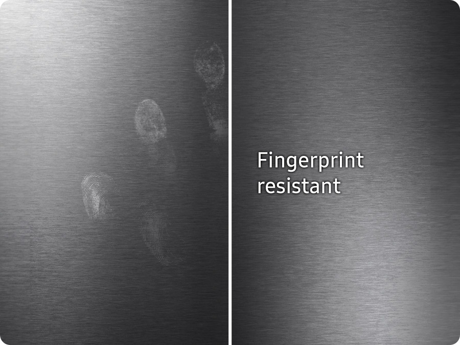 Easy to clean anti-fingerprint surface