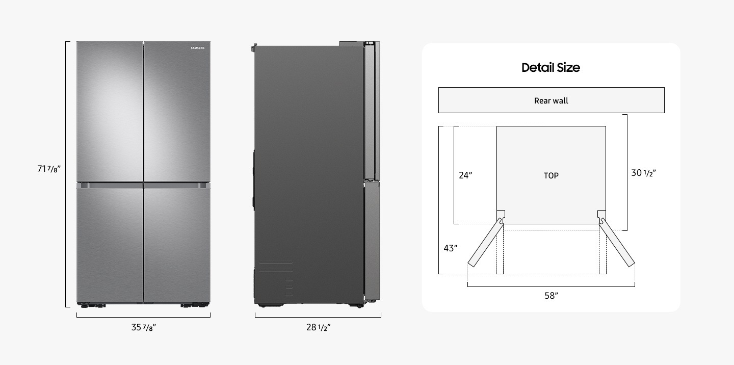 36 Inch French Door Fridge RF23A9671SR Samsung Canada