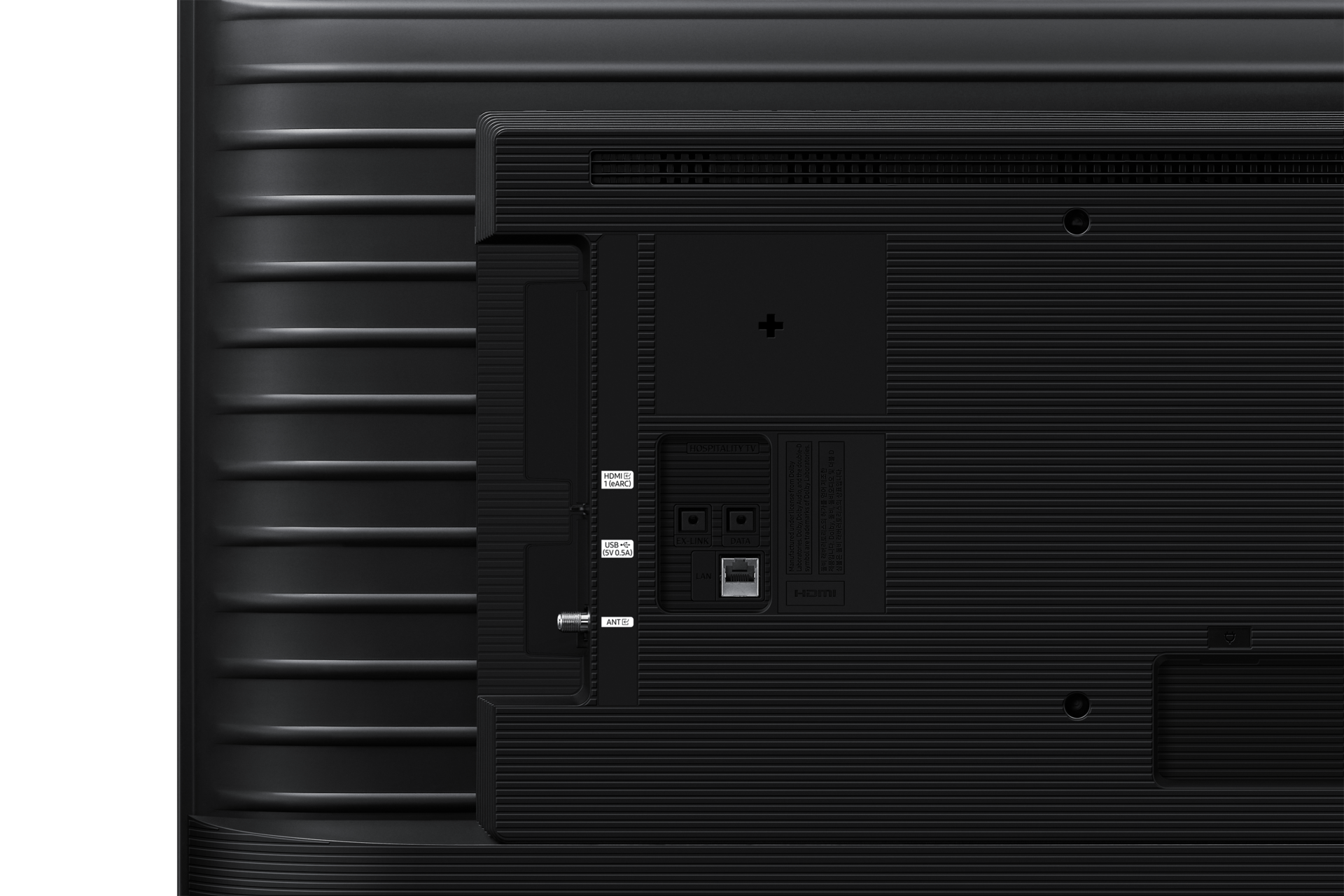 Hotel TV HU6000F UHD 4K Back-Detail Black 