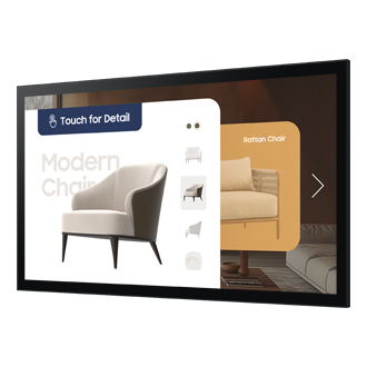 32 inch Touch Signage QMC-T R-Perspective Black 