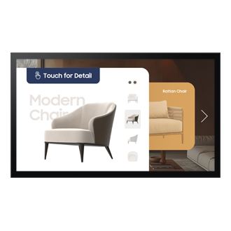 32 inch Touch Signage QMC-T Front Black 