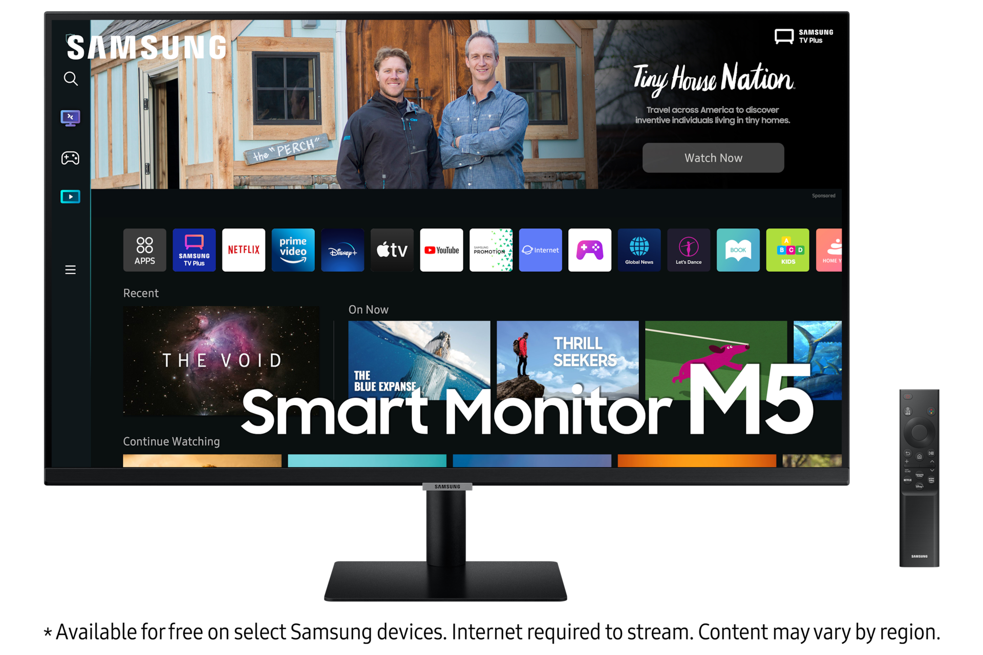 Image of Samsung 27&rdquo; M5 Smart Black FHD Monitor with Smart TV Apps and Mobile Connectivity