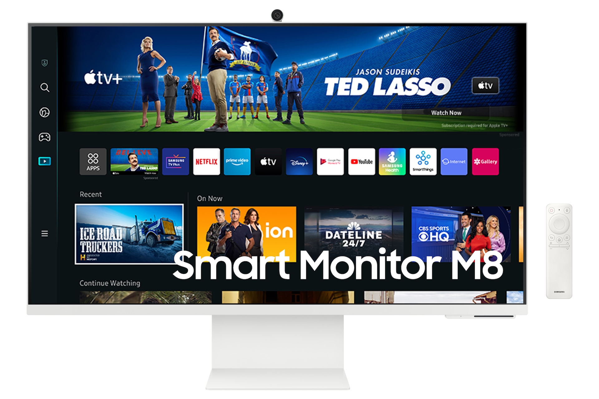 Image of Samsung 27  M8 Smart White UHD Monitor with Smart TV Apps and mobile connectivity