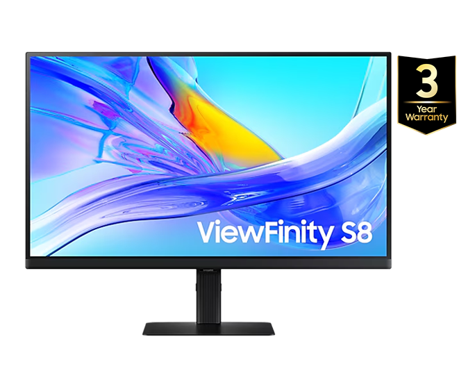 Samsung 27" ViewFinity Black S8 S80UD 4K UHD USB C HAS KVM Monitor
