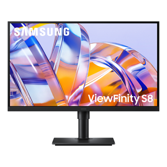 27"/32" ViewFinity S8 S80UH 4K UHD Monitor Front2 Black 
