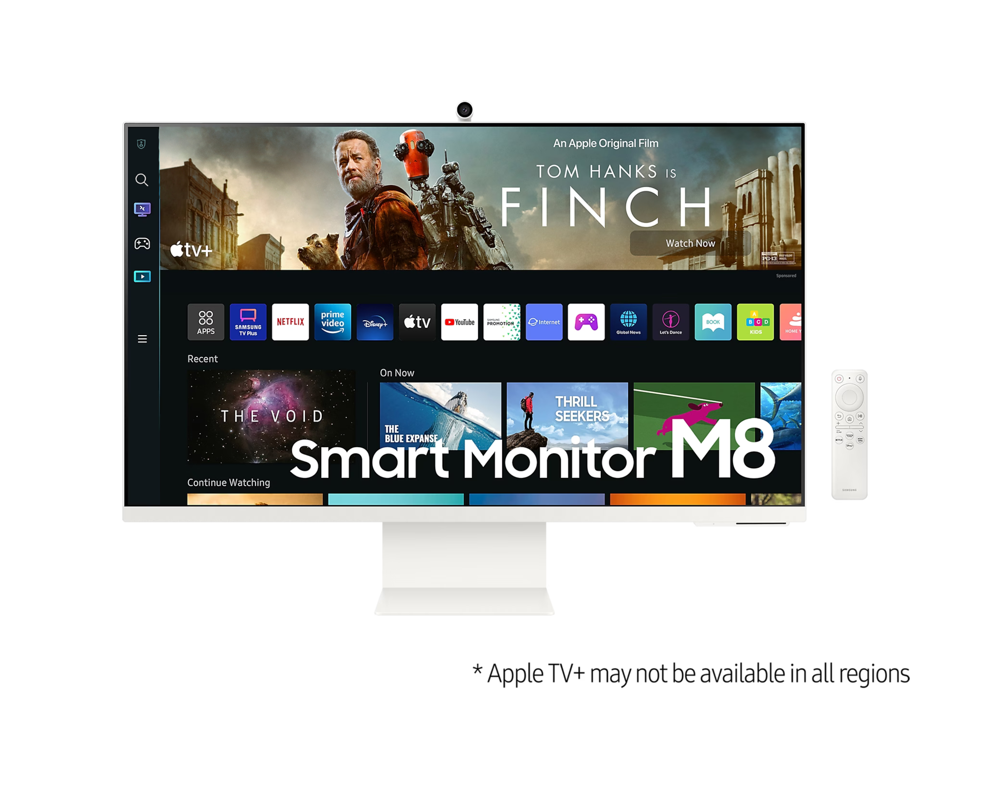 32 M80B 4K UHD Smart Monitor with Streaming TV and SlimFit Camera Included  in Warm White - LS32BM801UNXGO