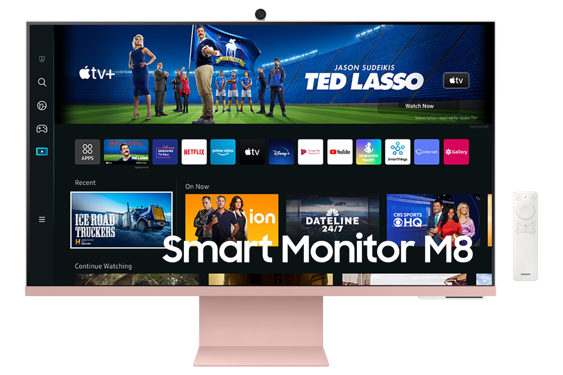 32" M8 Smart Pink UHD Monitor with Smart TV Apps and mobile connectivity | Samsung Canada