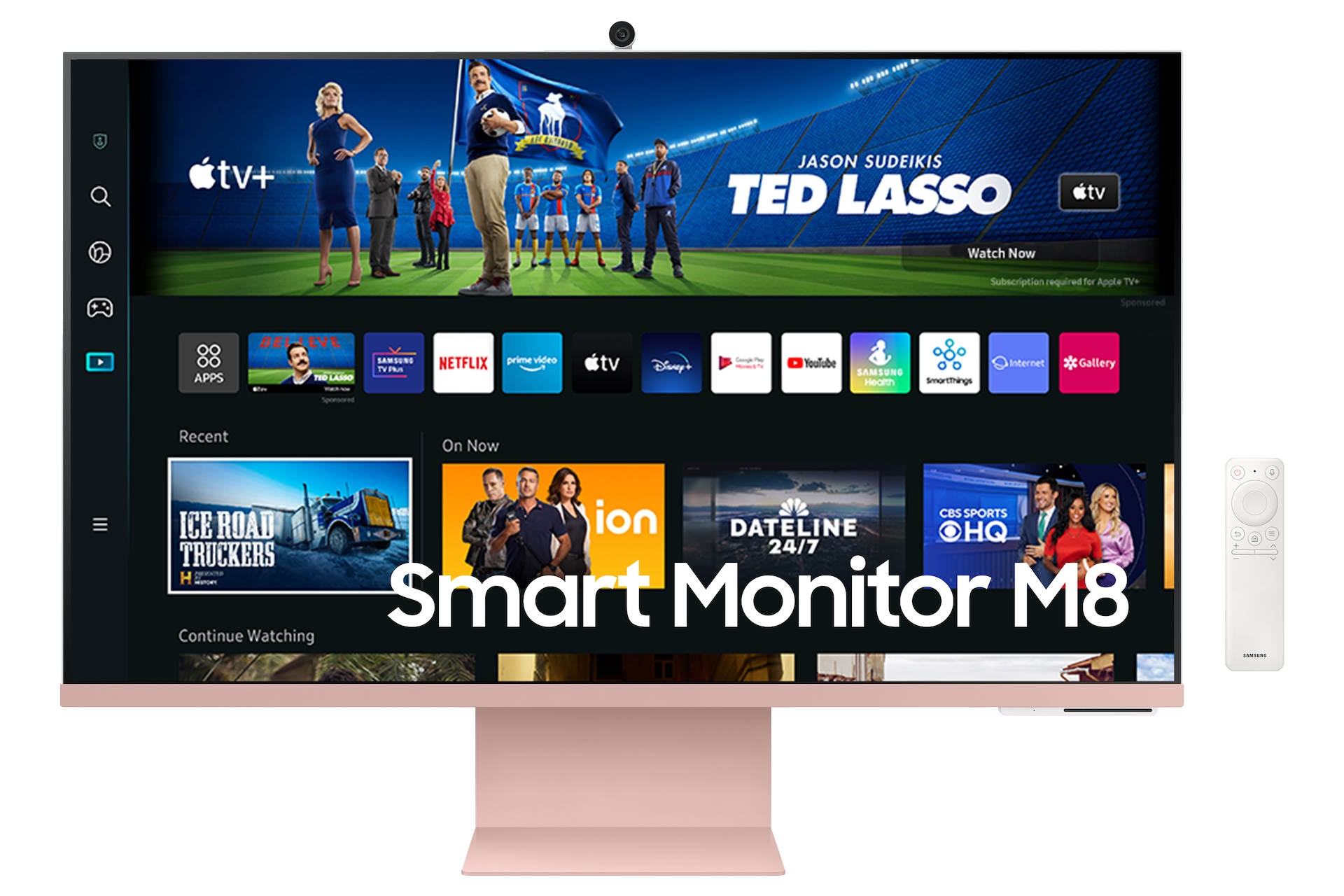 Samsung 32" M8 Smart Pink UHD Monitor with Smart TV Apps and mobile connectivity