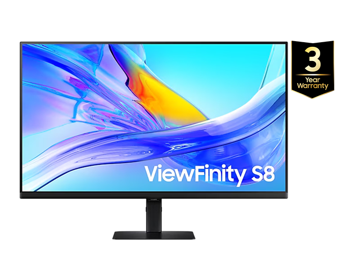 Samsung 32" ViewFinity Black S8 S80UD 4K UHD USB C HAS KVM Monitor