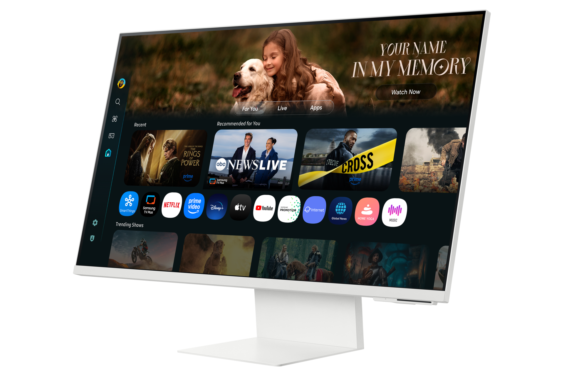32" Smart Monitor M8 M80F 4K Samsung Vision AI Low-Dynamic White 