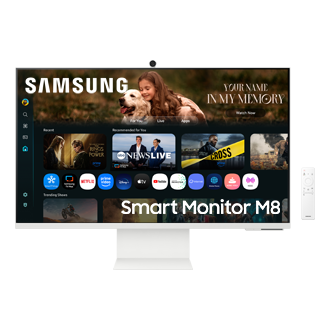 32" Smart Monitor M8 M80F 4K Samsung Vision AI Front3 White 