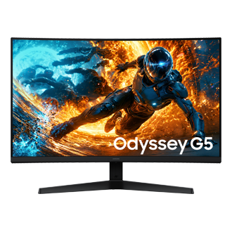 27/32 Inch Odyssey G5 G55H QHD 180Hz Gaming Monitor Front Black 