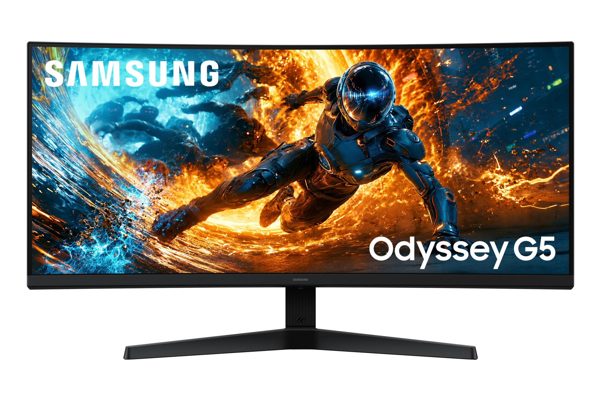 34 Inch Odyssey G5 G55H Ultra WQHD 180Hz Gaming Monitor Front2 Black 