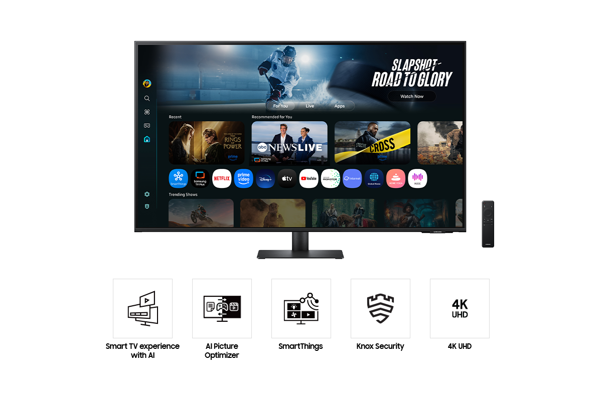 43" Smart Monitor M7 M70F 4K Samsung Vision AI (2025) | Samsung Canada