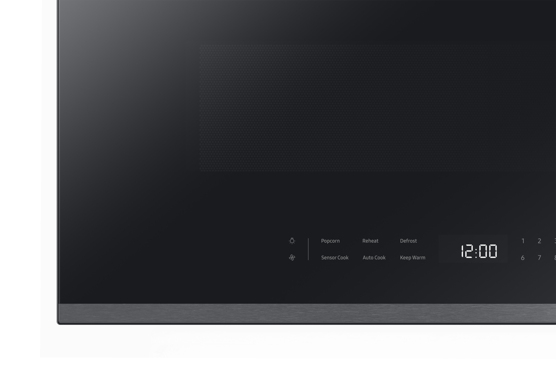 2.1 cu. ft. Over-the-Range Microwave with Edge to Edge Glass Display in Fingerprint Resistant Stainless Steel | Samsung Canada