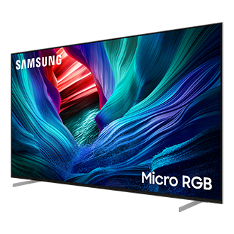 115" Micro RGB R95H 4K Samsung Vision AI Smart TV (2025) R-Perspective2 Silver 