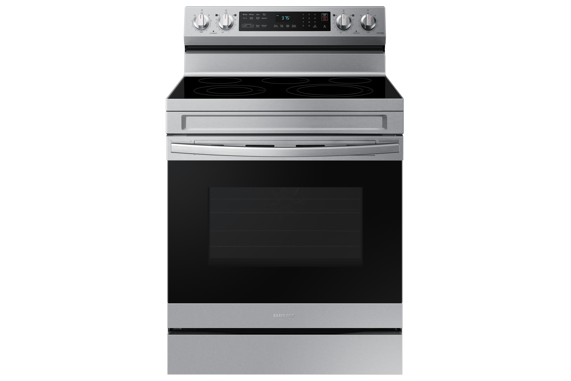 Image of Samsung 30  6.3 cu. Ft. Smart Electric Freestanding Fan Convection Range with Air Fry