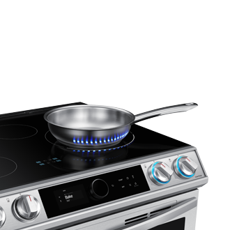 30" 6.3 cu. Ft. Smart Induction Slide-in True Convection Range with Smart Dial & Air Fry | Samsung Canada