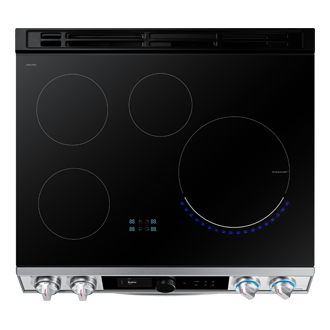 30" 6.3 cu. Ft. Smart Induction Slide-in True Convection Range with Smart Dial & Air Fry | Samsung Canada