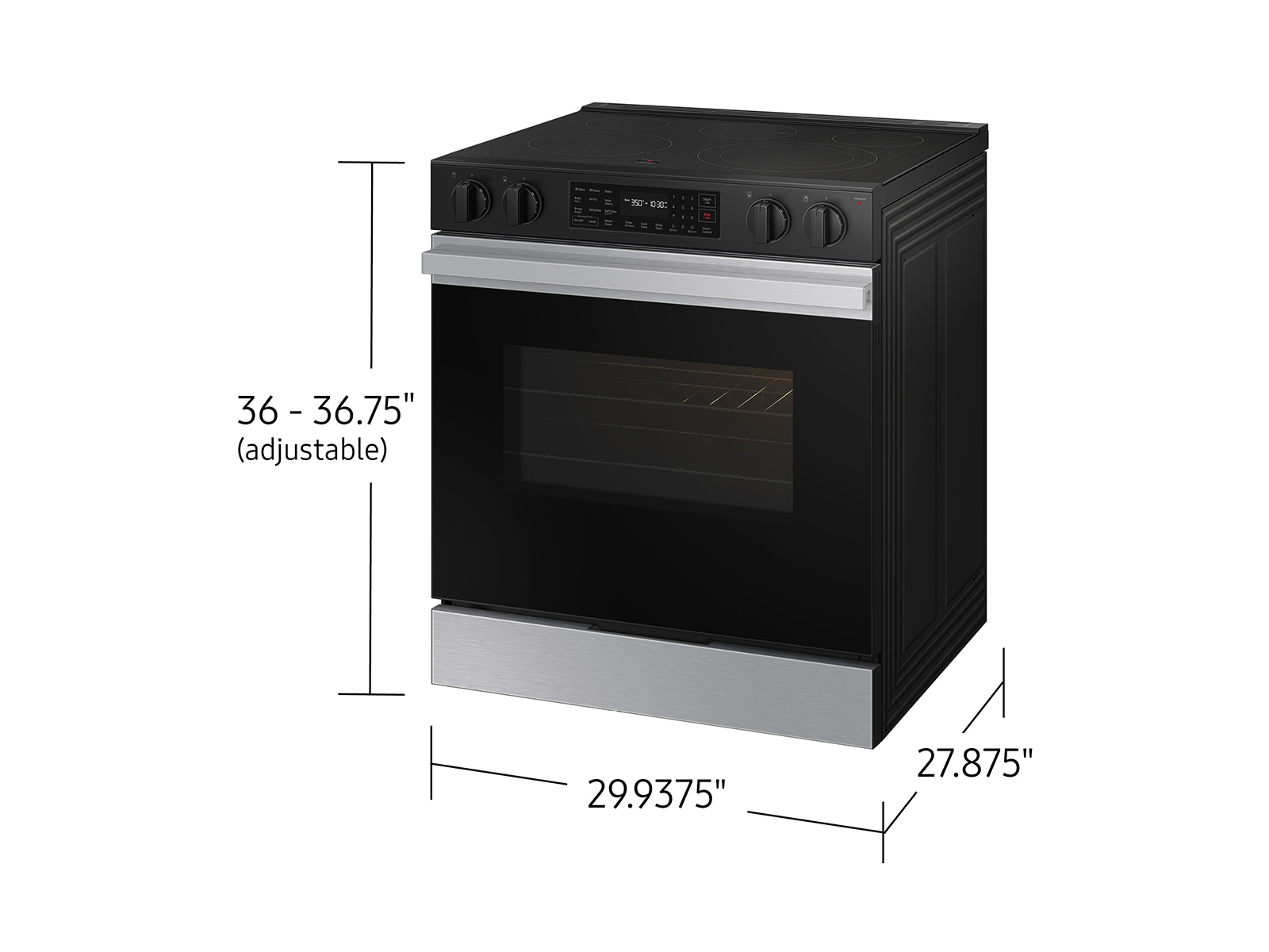 6.3 cu.ft Electric Slide-In Range with Airfry  | Samsung Canada