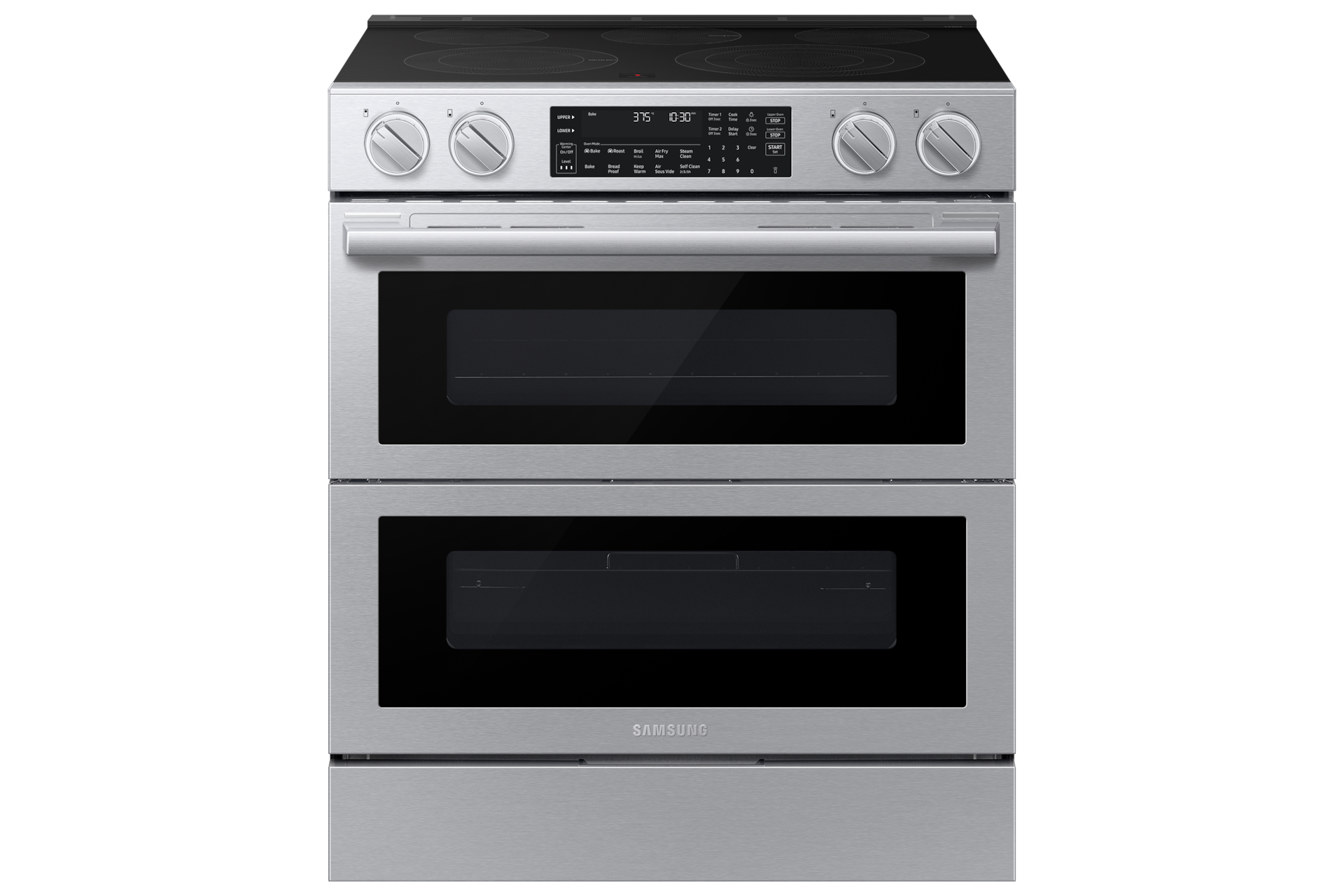 Electric Slide-In Range 90H Flex Duo™ | True Convection with Air Fry Max | Illuminated Precision Knobs 6.3 cu.ft.
