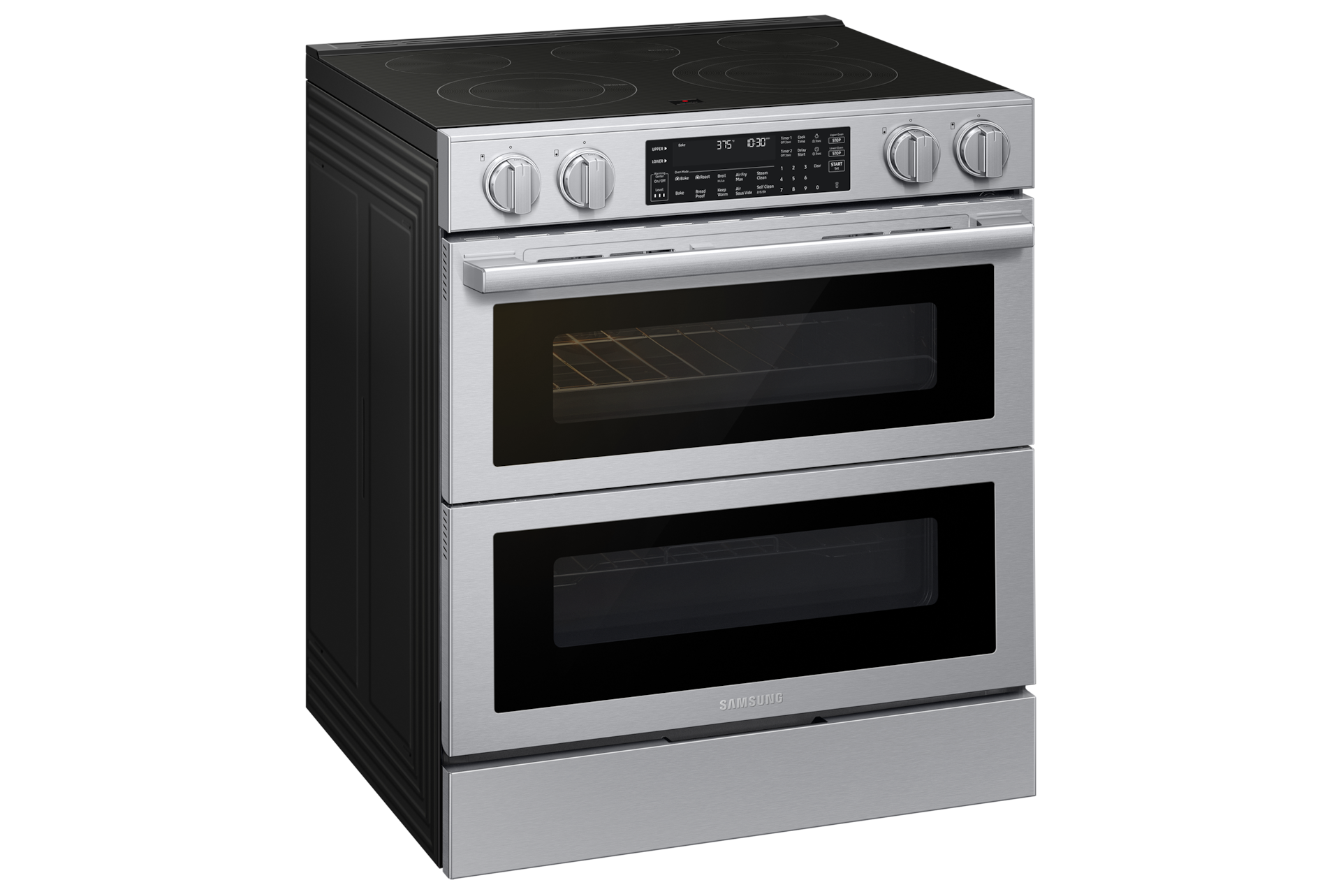 Electric Slide-In Range 90H Flex Duo™ | True Convection with Air Fry Max | Illuminated Precision Knobs 6.3 cu.ft.