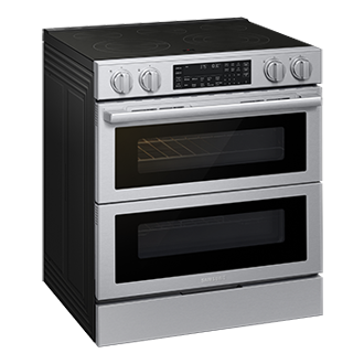 NSE90H/30_NSE90H63DRAA Air Fry Max and Pro-Style Design 6.3 cu. ft. L-Perspective Silver 