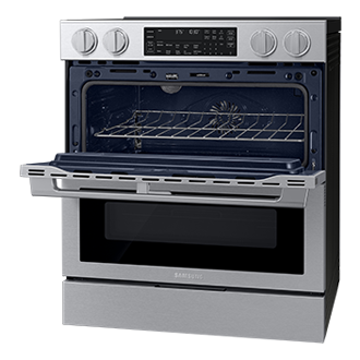 NSE90H/30_NSE90H63DRAA Air Fry Max and Pro-Style Design 6.3 cu. ft. Side-Perspective2 Silver 
