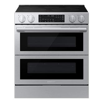 Samsung Electric Slide-In Range 90H Flex Duo | True Convection with Air Fry Max | Illuminated Precision Knobs 6.3 cu.ft.
