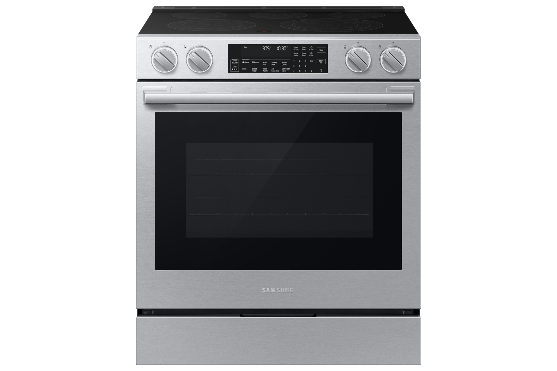 NSE90H/30 Air Fry Max and Pro-Style Design 6.3 cu.ft Front-illuminated-Knob-On Silver 