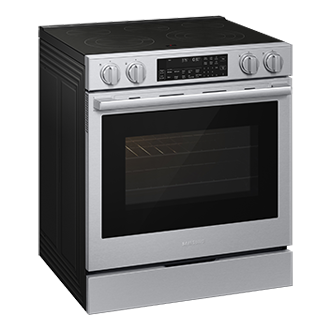NSE90H/30 Air Fry Max and Pro-Style Design 6.3 cu.ft L-Perspective Silver 