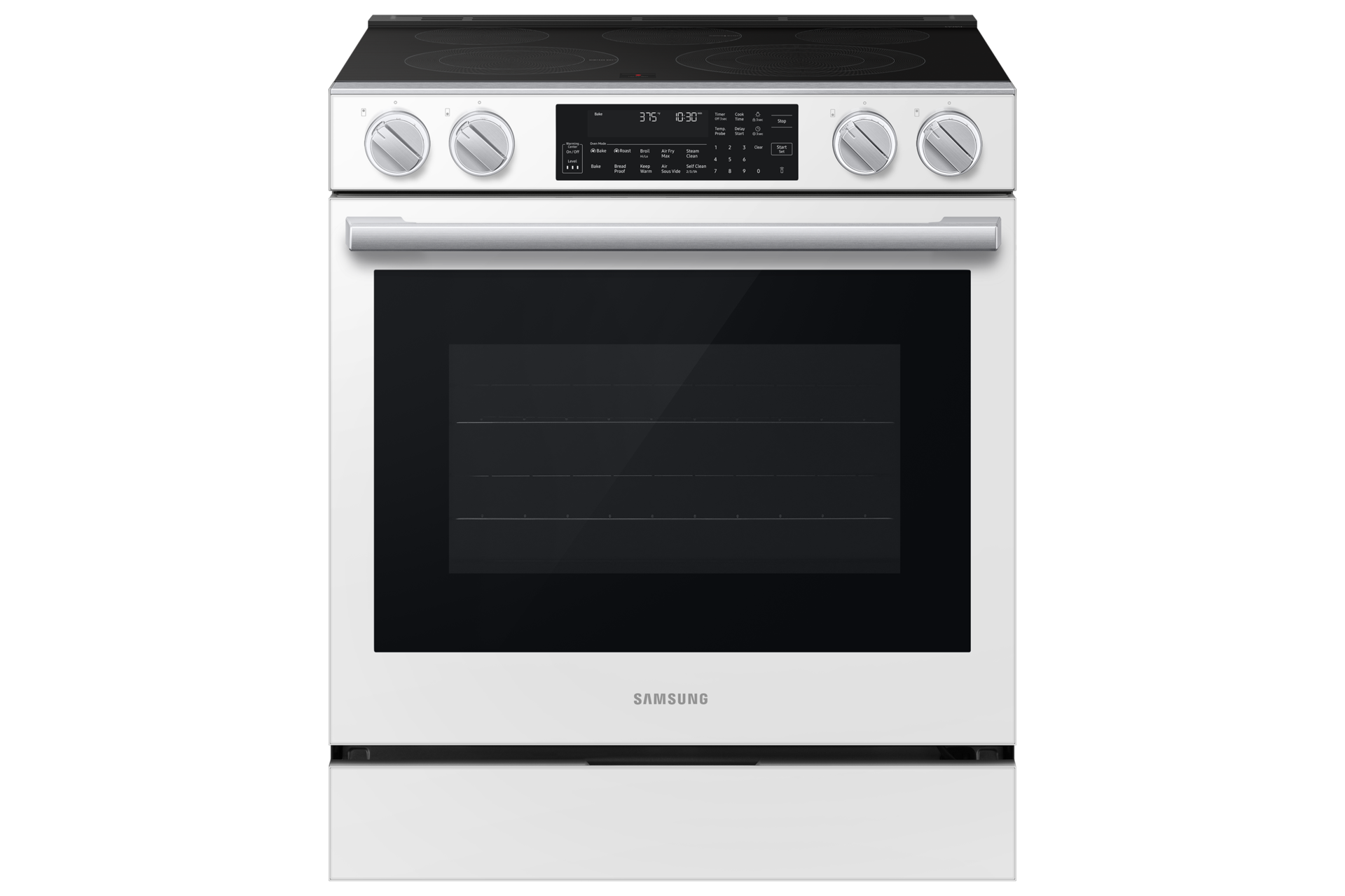 NSE90H/30 Air Fry Max and Pro-Style Design 6.3 cu.ft Front-illuminated-Knob-On White 