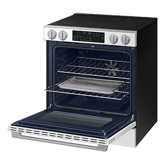 NSE90H/30 Air Fry Max and Pro-Style Design 6.3 cu.ft R-Perspective-Open-Rack White 