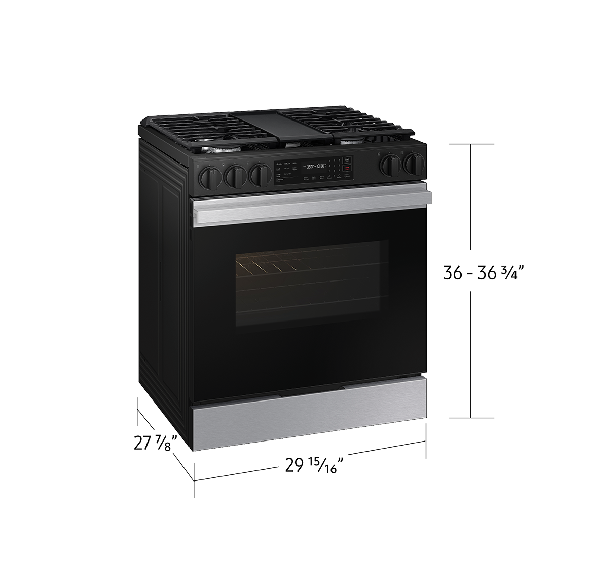 6.0 cu.ft Gas Slide-In Range with Air Fry | Samsung Canada