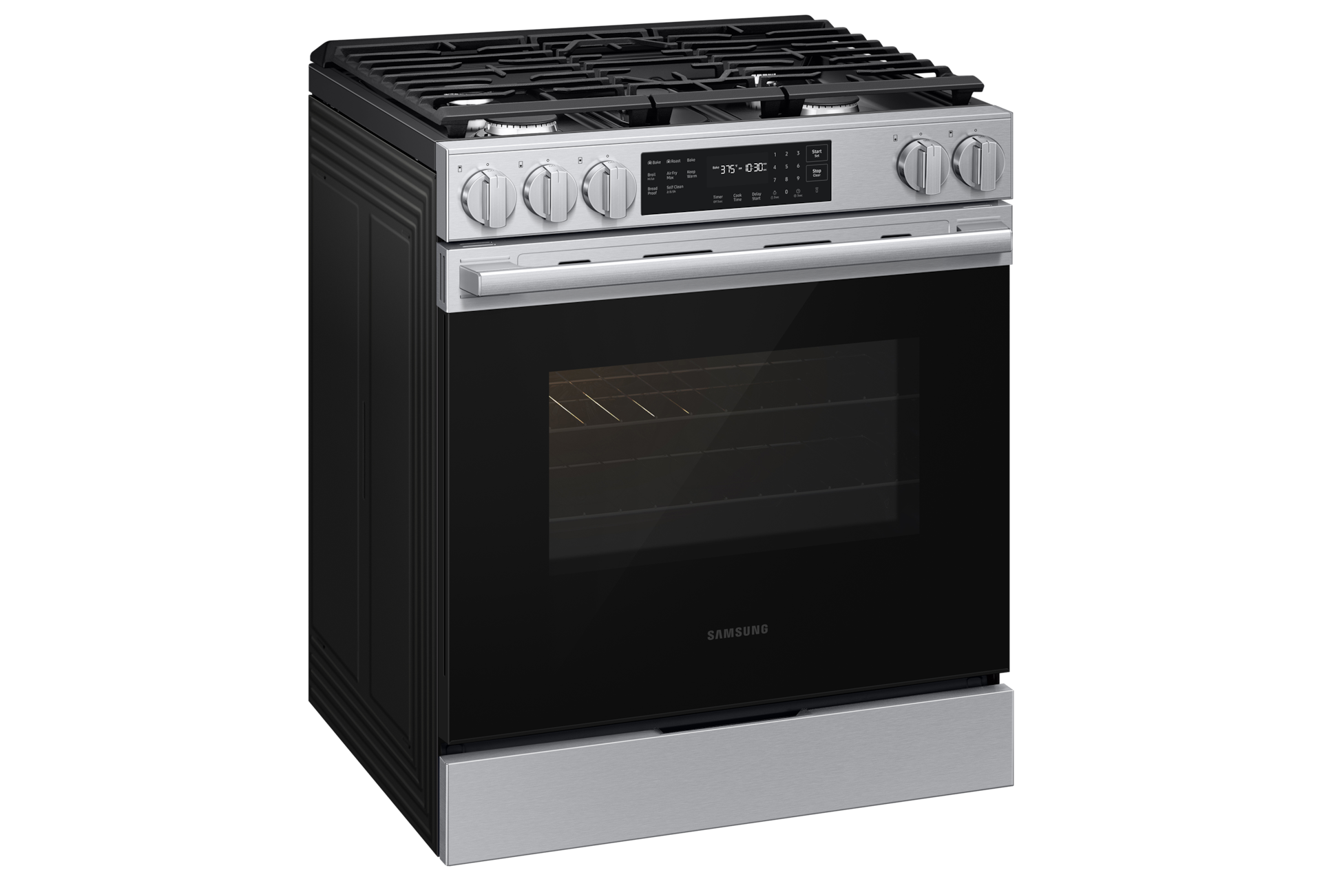 NSG70H/30 Air Fry Max and Pro-Style Design 6.0 cu. ft L-Perspective Silver 