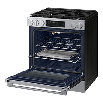 NSG70H/30 Air Fry Max and Pro-Style Design 6.0 cu. ft R-Perspective-Open-Rack Silver 